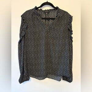 Tamara H. Women's Black and White Polka Dot Blouse